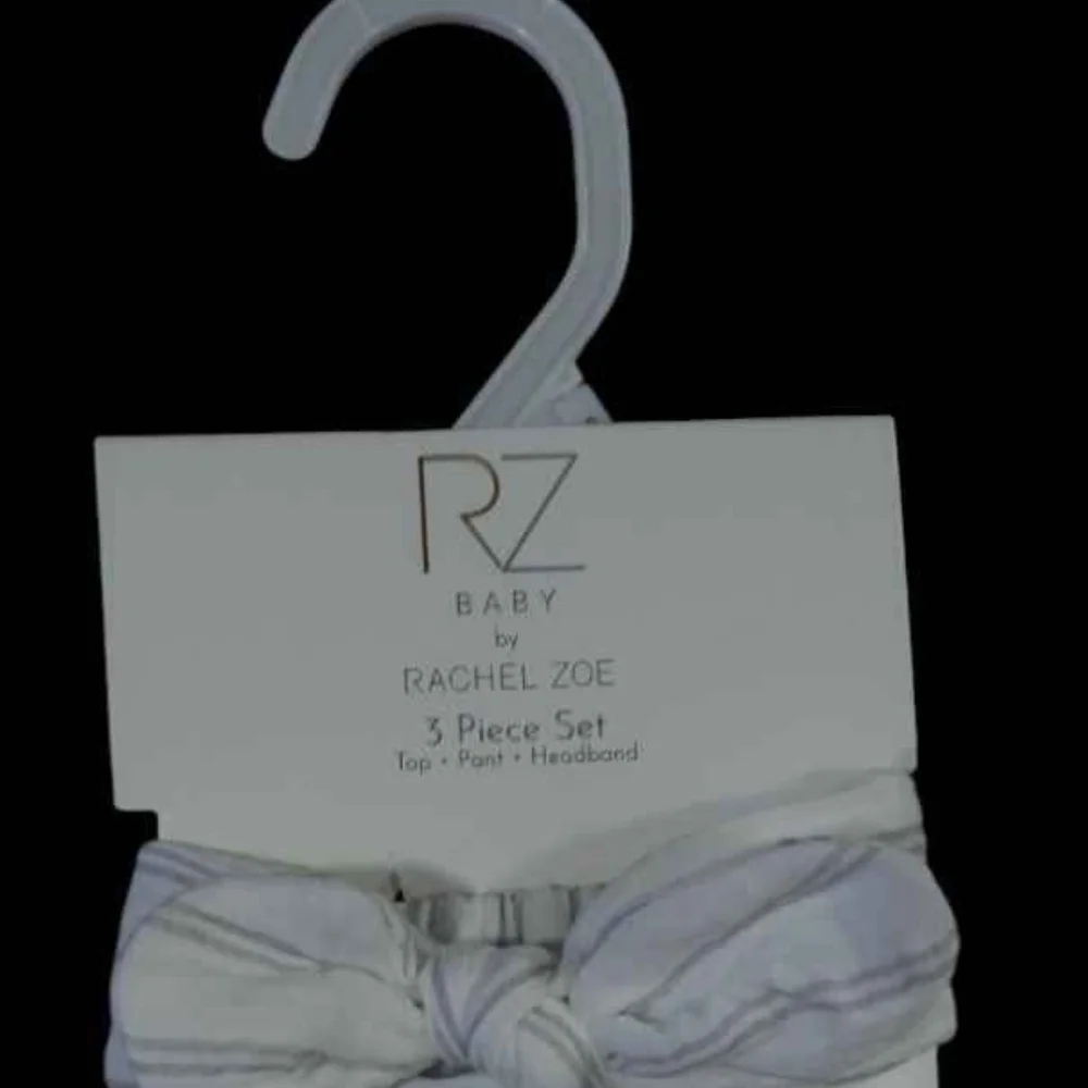 NWT Rachel Zoe Soft Blue & Gray Baby 3 Pc Set ~12M